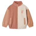 Sweat-shirt zippé en coton biologique multico couleur rose Toscane décontracté avec ourlet élastiqué pour enfants