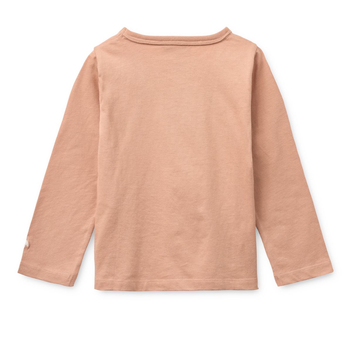 T-shirt manches longues en coton biologique imprimé cœur Toscane pâle et doux avec col rond pour les superpositions quotidiennes des enfants