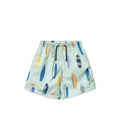 Short de bain en polyester recyclé à imprimé Peppermint avec protection anti-UV 40+ pour les jeux aquatiques et les journées à la plage